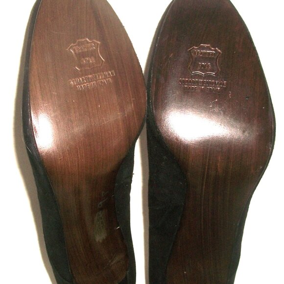 NWOB New Unworn Stuart Weitzman Black Suede High Heel Booties 9.5M $650 - Picture 6 of 7